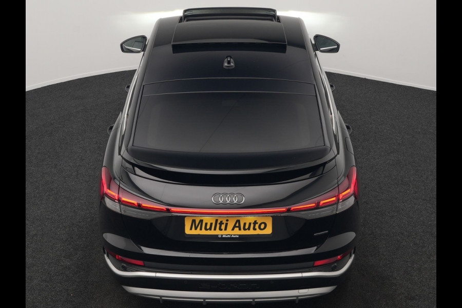 Audi Q4 Sportback e-tron 50 Quattro S Line 77 kWh 300pk Dealer O.H. | Trekhaak Af Fabriek | Panodak | Adaptive Cruise | Head Up | Camera | Matrix LED | Lederen Sportstoelen Verwarmd | Sfeerverlichting | Apple Carplay | Keyless | Blis | 20"L.M | Navigatie |