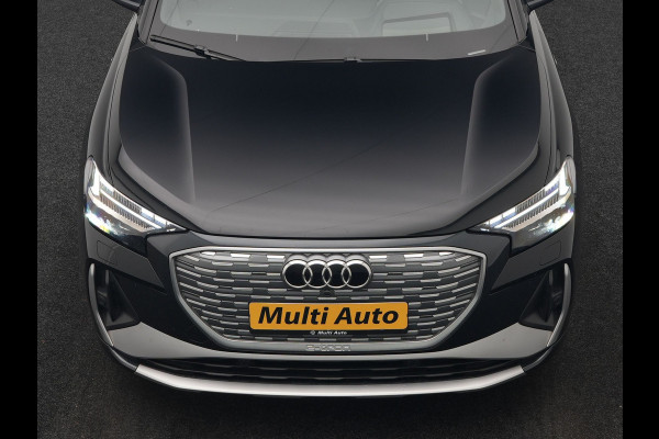 Audi Q4 e-tron 50 Quattro S Line 77 kWh 300pk Dealer O.H. | Trekhaak Af Fabriek | Panodak | Adaptive Cruise | Head Up | Camera | Matrix LED | Lederen Sportstoelen Verwarmd | Sfeerverlichting | Apple Carplay | Keyless | Blis | 20"L.M | Navigatie |