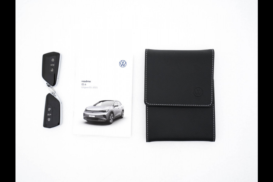 Volkswagen ID.4 First Max 77 kWh [ 3-Fase ] {SOH-81%} (INCL.BTW) Aut. *PANO | HEAD-UP | LEATHER-FABRIC | FULL-LED | MEMORY-PACK | TOP-VIEW | BLIND-SPOT | HEATED-SPORTSEATS | DIGI-COCKPIT | DAB+ | 19''ALU*