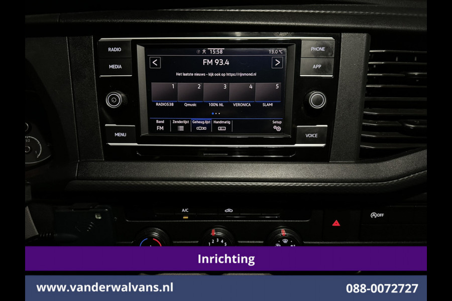 Volkswagen Transporter 2.0 TDI L2H1 inrichting Euro6 Airco | Omvormer | Camera | Imperiaal | Apple Carplay | Cruisecontrol | Trekhaak Android Auto, Parkeersensoren, Achterklep