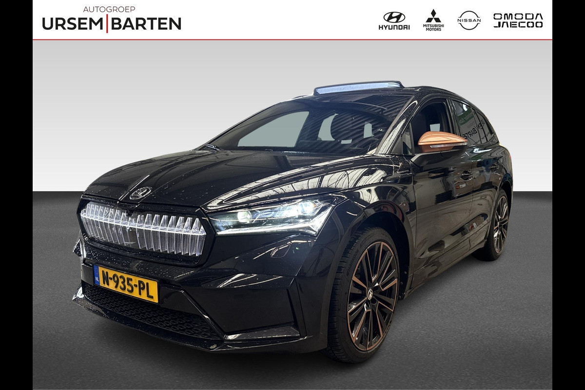 Škoda ENYAQ iV 60 Founders Edition Black | 21 inch | Panaromadak | Lederen bekleding