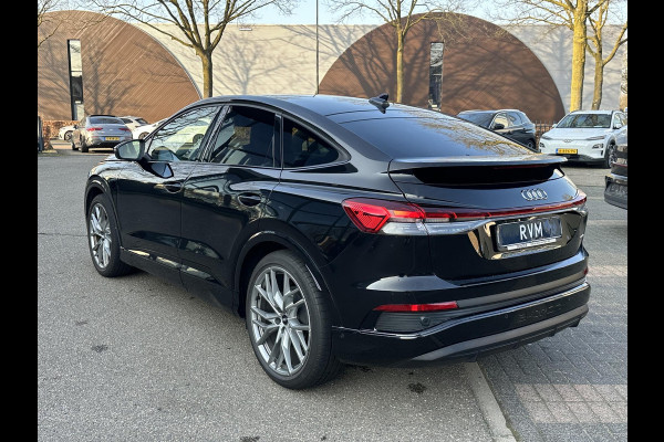 Audi Q4 Sportback e-tron 50 quattro S edition 77 kWh S-LINE BINNEN + BUITEN| SOH 93% | LEER |MATRIX LED| ADAPTIVE CRUISE CONTROL | ELEKTRISCHE ACHTERKLEP| CAMERA| 21 INCH!