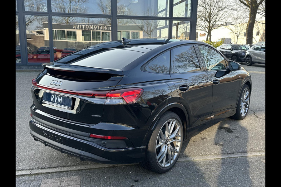 Audi Q4 Sportback e-tron 50 quattro S edition 77 kWh S-LINE BINNEN + BUITEN| SOH 93% | LEER |MATRIX LED| ADAPTIVE CRUISE CONTROL | ELEKTRISCHE ACHTERKLEP| CAMERA| 21 INCH!