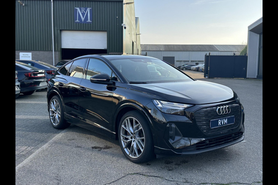 Audi Q4 Sportback e-tron 50 quattro S edition 77 kWh S-LINE BINNEN + BUITEN| SOH 93% | LEER |MATRIX LED| ADAPTIVE CRUISE CONTROL | ELEKTRISCHE ACHTERKLEP| CAMERA| 21 INCH!
