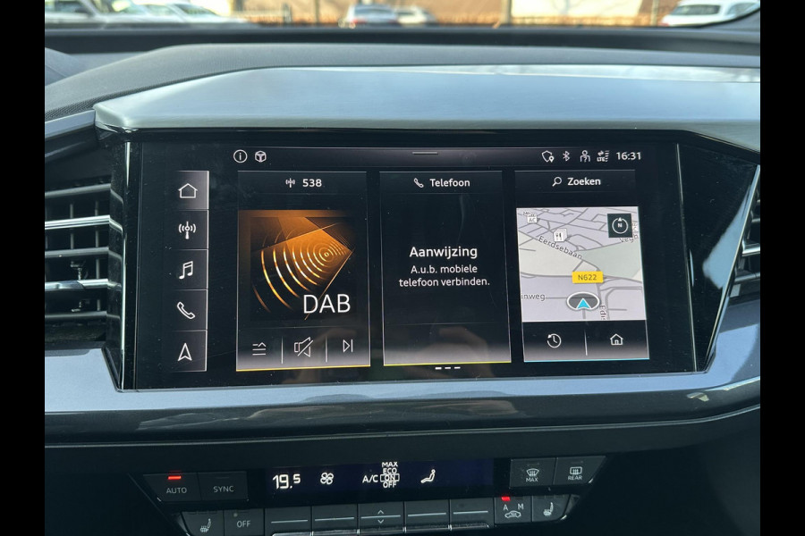 Audi Q4 Sportback e-tron 50 quattro S edition 77 kWh S-LINE BINNEN + BUITEN| SOH 93% | LEER |MATRIX LED| ADAPTIVE CRUISE CONTROL | ELEKTRISCHE ACHTERKLEP| CAMERA| 21 INCH!