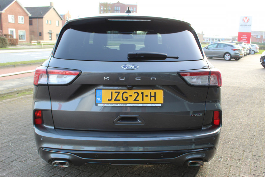 Ford Kuga 2.5-225pk Plug-in Hybrid ST-Line X. Hybride rijden voor een reële prijs ! Adaptive Cruise Control, Stoel-, achterbank, stuur- en voorraamverwarming, autm. airco dual, camera v+a, elektr. achterklep, side- en lane assist etc.