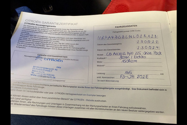 Citroën C5 Aircross 1.6 Plug-in Hybrid 225 Shine PANO/LEDER/CAM/DAB/CARPLAY/NAVI/LED/CRUISE///