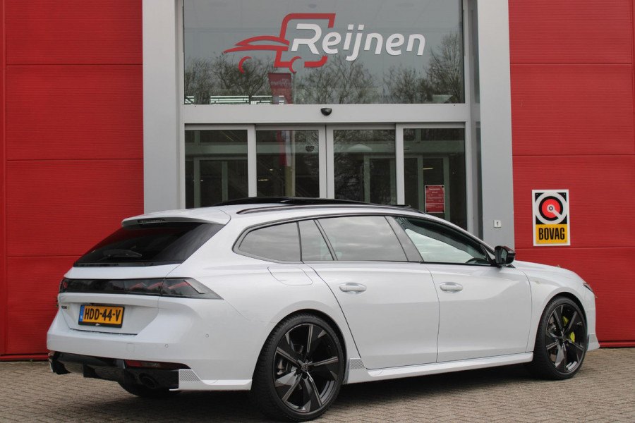 Peugeot 508 SW PSE 1.6 HYbrid 360PK AWD | PANORAMISCH SCHUIF/KANTELDAK | FOCAL® PREMIUM AUDIOSYSTEEM MET 10 SPEAKERS | MATRIX KOPLAMPEN | SFEERVERLICHTING | 360 HD PARKEERCAMERA'S | VERWARMDE VOORRUITRAND | DRAADLOOS APPLECARPLAY/ANDROID AUTO | NAVIGATIE | ADAPTIEVE CRUISE CONTROL | SPORT HIGH PERFORMANCE ONDERSTEL | ACTIVE SUSPENSION CONTROL | ANTIDIEFSTAL PACK (ALARM) | NIGHT VISION | 20" LICHTMETALEN ''EXXAR'' VELGEN | VERWARMBARE AGR SPORTSTOELEN MET MASSAGEFUNCTIE | BEKLEDING ''NAPPA LEDER''/ALCANTARA/3D STOF PSE | ELEKTRISCH BEDIENBARE ACHTERKLEP | PEUGEOT SPORT REMKLAUWEN I