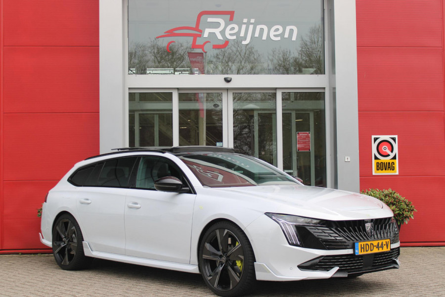 Peugeot 508 SW PSE 1.6 HYbrid 360PK AWD | PANORAMISCH SCHUIF/KANTELDAK | FOCAL® PREMIUM AUDIOSYSTEEM MET 10 SPEAKERS | MATRIX KOPLAMPEN | SFEERVERLICHTING | 360 HD PARKEERCAMERA'S | VERWARMDE VOORRUITRAND | DRAADLOOS APPLECARPLAY/ANDROID AUTO | NAVIGATIE | ADAPTIEVE CRUISE CONTROL | SPORT HIGH PERFORMANCE ONDERSTEL | ACTIVE SUSPENSION CONTROL | ANTIDIEFSTAL PACK (ALARM) | NIGHT VISION | 20" LICHTMETALEN ''EXXAR'' VELGEN | VERWARMBARE AGR SPORTSTOELEN MET MASSAGEFUNCTIE | BEKLEDING ''NAPPA LEDER''/ALCANTARA/3D STOF PSE | ELEKTRISCH BEDIENBARE ACHTERKLEP | PEUGEOT SPORT REMKLAUWEN I
