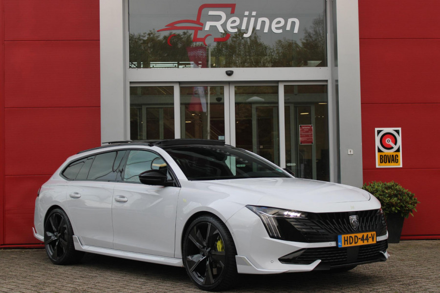 Peugeot 508 SW PSE 1.6 HYbrid 360PK AWD | PANORAMISCH SCHUIF/KANTELDAK | FOCAL® PREMIUM AUDIOSYSTEEM MET 10 SPEAKERS | MATRIX KOPLAMPEN | SFEERVERLICHTING | 360 HD PARKEERCAMERA'S | VERWARMDE VOORRUITRAND | DRAADLOOS APPLECARPLAY/ANDROID AUTO | NAVIGATIE | ADAPTIEVE CRUISE CONTROL | SPORT HIGH PERFORMANCE ONDERSTEL | ACTIVE SUSPENSION CONTROL | ANTIDIEFSTAL PACK (ALARM) | NIGHT VISION | 20" LICHTMETALEN ''EXXAR'' VELGEN | VERWARMBARE AGR SPORTSTOELEN MET MASSAGEFUNCTIE | BEKLEDING ''NAPPA LEDER''/ALCANTARA/3D STOF PSE | ELEKTRISCH BEDIENBARE ACHTERKLEP | PEUGEOT SPORT REMKLAUWEN I