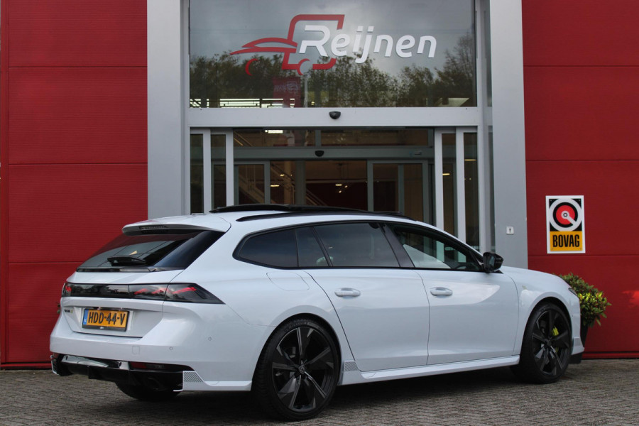Peugeot 508 SW PSE 1.6 HYbrid 360PK AWD | PANORAMISCH SCHUIF/KANTELDAK | FOCAL® PREMIUM AUDIOSYSTEEM MET 10 SPEAKERS | MATRIX KOPLAMPEN | SFEERVERLICHTING | 360 HD PARKEERCAMERA'S | VERWARMDE VOORRUITRAND | DRAADLOOS APPLECARPLAY/ANDROID AUTO | NAVIGATIE | ADAPTIEVE CRUISE CONTROL | SPORT HIGH PERFORMANCE ONDERSTEL | ACTIVE SUSPENSION CONTROL | ANTIDIEFSTAL PACK (ALARM) | NIGHT VISION | 20" LICHTMETALEN ''EXXAR'' VELGEN | VERWARMBARE AGR SPORTSTOELEN MET MASSAGEFUNCTIE | BEKLEDING ''NAPPA LEDER''/ALCANTARA/3D STOF PSE | ELEKTRISCH BEDIENBARE ACHTERKLEP | PEUGEOT SPORT REMKLAUWEN I
