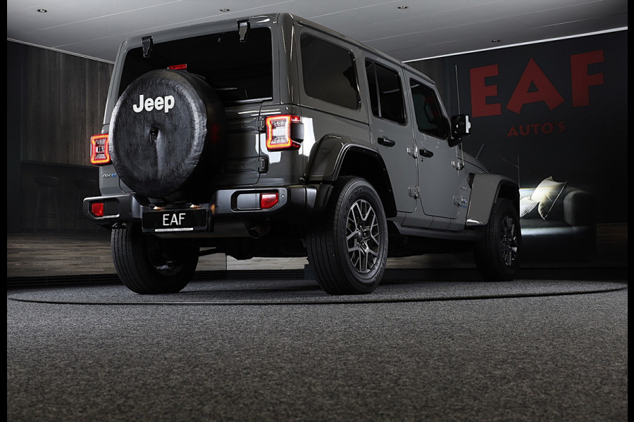 Jeep Wrangler Unlimited 4xe 380 Sahara / 360 Camera / Leder / Navi / Ecc / Elek Pakket / Led / Pdc / 18 Inch / TOPSTAAT