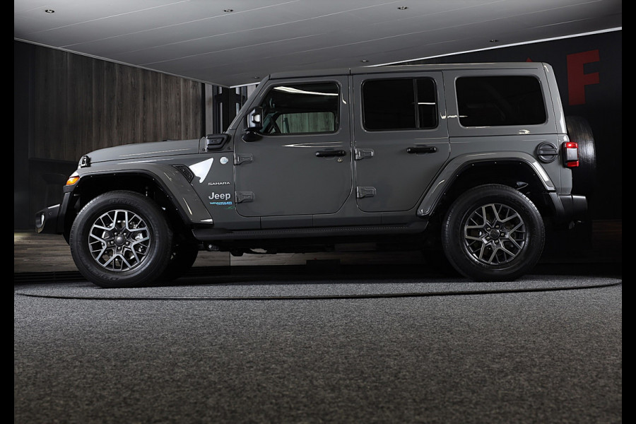 Jeep Wrangler Unlimited 4xe 380 Sahara / 360 Camera / Leder / Navi / Ecc / Elek Pakket / Led / Pdc / 18 Inch / TOPSTAAT