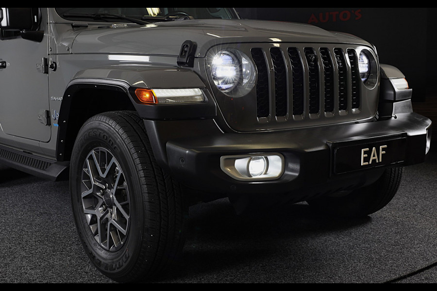 Jeep Wrangler Unlimited 4xe 380 Sahara / 360 Camera / Leder / Navi / Ecc / Elek Pakket / Led / Pdc / 18 Inch / TOPSTAAT