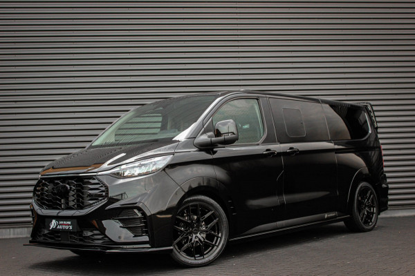Ford Transit Custom 320 2.0 TDCI L2H1 MS-RT DC AWD DUBBEL CABINE BPM VRIJ / KUIPSTOELEN / DIRECT RIJDEN / NAVIGATIE / FULL BLACK