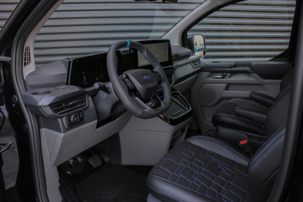 Ford Transit Custom 320 2.0 TDCI L2H1 MS-RT DC AWD DUBBEL CABINE BPM VRIJ / KUIPSTOELEN / DIRECT RIJDEN / NAVIGATIE / FULL BLACK