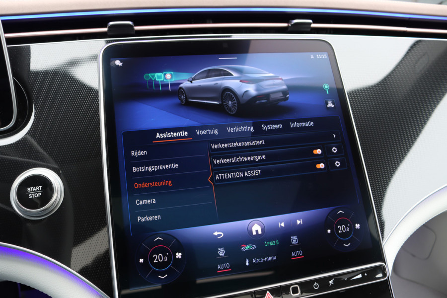 Mercedes-Benz EQE 300 Business Solution Premium 90 kWh | Luchtvering | Distronic+ | Panoramadak | Massage | Burmester | Digital Light | Surround Camera | Augmented Reality | Leder |  Stoelventilatie | Verwarmd Stuurwiel |
