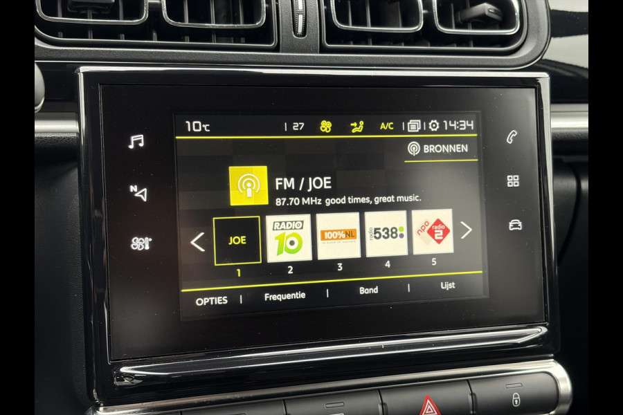 Citroën C3 1.2 PureTech S&S Shine Automaat,Camera,Navi,Pdc,Rijstrooksensor,Recent beurt gehad,Clima,Cruise,Lm velgen,110pk,N.A.P,Apk tot 02-2027