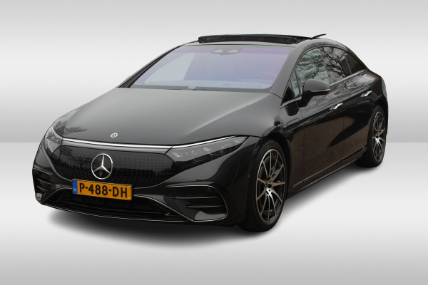 Mercedes-Benz EQS 450+ AMG Line 108 kWh / Trekhaak / Panoramadak / 360Camera / Head-up / Achterasbesturing / Luchtvering / 21'' / Leder / Burmester / Stoelventilatie+Verwarming / Dodehoek / DAB / ACC