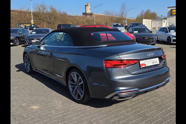 Audi A5 Cabriolet 40 TFSI Quattro S-LINE ** MATRIX, NAPPA LEDER, VIRTUAL, ADAPT. CRUISE, 19-inch LMV ** 1e EIG - 26.000km (!) ** ** INFORMEER OOK NAAR ONZE AANTREKKELIJKE FINANCIAL-LEASE TARIEVEN **