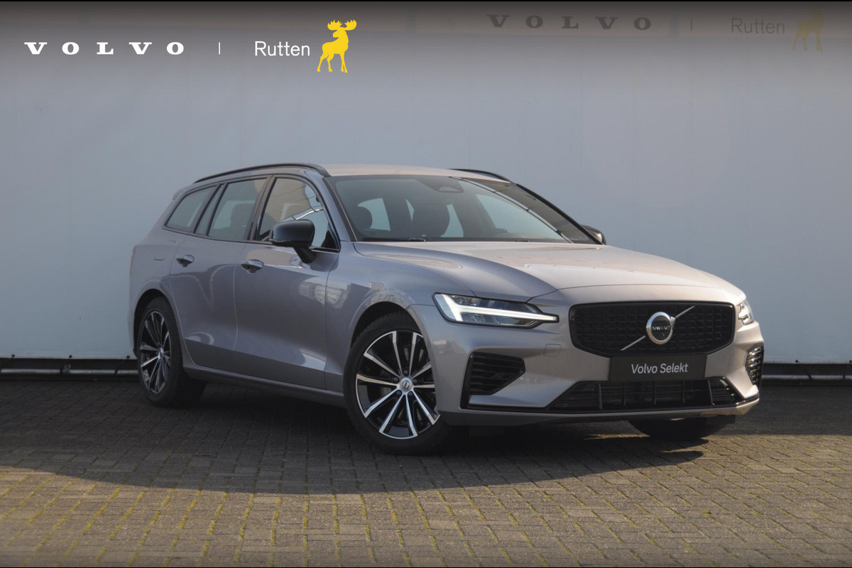 Volvo V60 T6 350PK Automaat AWD Plus Dark / Adaptive cruise control / Elektrische stoelen / Harman Kardon audio / Trekhaak / Pilot assist / BLIS / Stoel en stuur verwarming / Elektrische achterklep / Parkeersensoren met 360 camera / Google infotainment