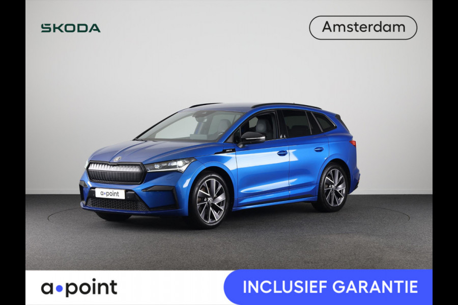 Škoda ENYAQ iV 60 Sportline 180 pk | SoH 90% | Navigatie | Parkeersensoren | Achteruitrijcamera | Autom. airco (3 zones) | Stoelverwarming | Keyless |