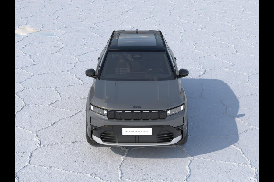 Jeep Compass First Edition 74 kWh | Uit voorraad leverbaar !| Adapt. Cruise | Camera | Carplay | 20" | Elektr. A-Klep | Navi | Winter Pack | Schuif/Kanteldak | Premium Pack | Conv. Pack | Warmtepomp