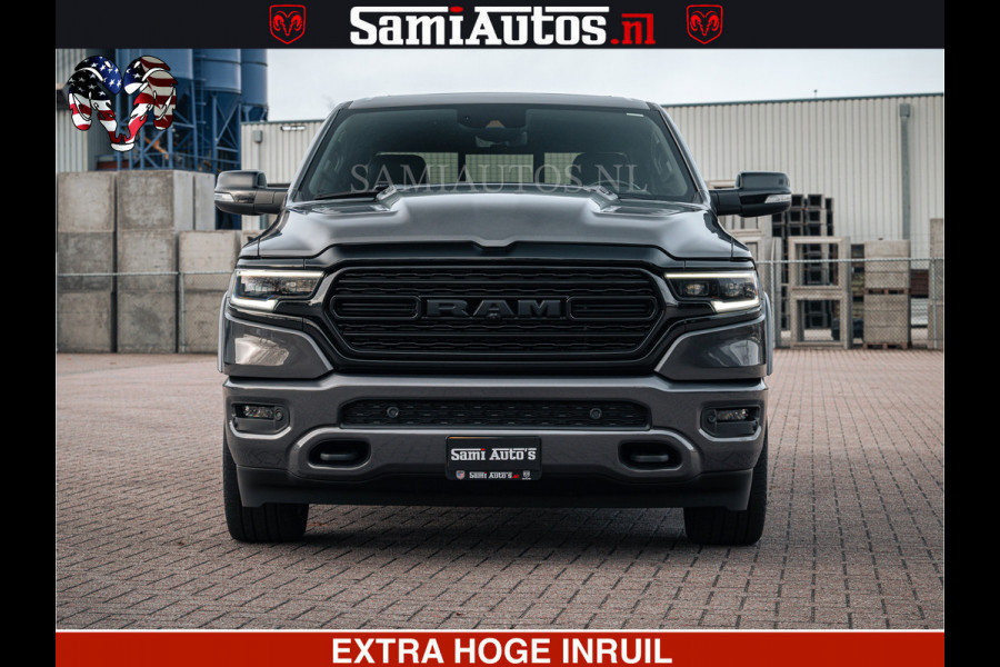 Dodge Ram 1500 LIMITED SPORT | 5.7 V8 HEMI 402PK | MEEST VOLLE LIMITED | PRACHTIGE KLEUR GRANITE CRYSTAL PEARL | CREW CAB | DUBBELE CABINE DC 5 PERSOONS | CREW CAB 5 PERSOONS | DUBBELE CABINE DC | MEEST ROYALE EN COMFORTABELE BEDRIJFSAUTO | HEAD-UP | LUCHTVERING | RONDOM CAMERA | MWK KLEP | PANORAMA DAK |