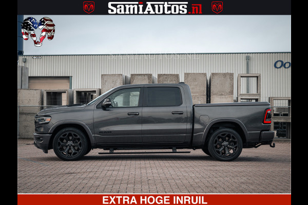 Dodge Ram 1500 LIMITED SPORT | 5.7 V8 HEMI 402PK | MEEST VOLLE LIMITED | PRACHTIGE KLEUR GRANITE CRYSTAL PEARL | CREW CAB | DUBBELE CABINE DC 5 PERSOONS | CREW CAB 5 PERSOONS | DUBBELE CABINE DC | MEEST ROYALE EN COMFORTABELE BEDRIJFSAUTO | HEAD-UP | LUCHTVERING | RONDOM CAMERA | MWK KLEP | PANORAMA DAK |