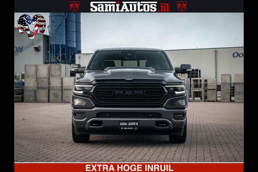 Dodge Ram 1500 LIMITED SPORT | 5.7 V8 HEMI 402PK | MEEST VOLLE LIMITED | PRACHTIGE KLEUR GRANITE CRYSTAL PEARL | CREW CAB | DUBBELE CABINE DC 5 PERSOONS | CREW CAB 5 PERSOONS | DUBBELE CABINE DC | MEEST ROYALE EN COMFORTABELE BEDRIJFSAUTO | HEAD-UP | LUCHTVERING | RONDOM CAMERA | MWK KLEP | PANORAMA DAK |