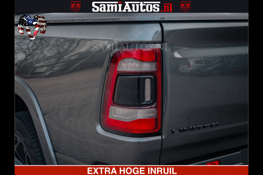 Dodge Ram 1500 LIMITED SPORT | 5.7 V8 HEMI 402PK | MEEST VOLLE LIMITED | PRACHTIGE KLEUR GRANITE CRYSTAL PEARL | CREW CAB | DUBBELE CABINE DC 5 PERSOONS | CREW CAB 5 PERSOONS | DUBBELE CABINE DC | MEEST ROYALE EN COMFORTABELE BEDRIJFSAUTO | HEAD-UP | LUCHTVERING | RONDOM CAMERA | MWK KLEP | PANORAMA DAK |