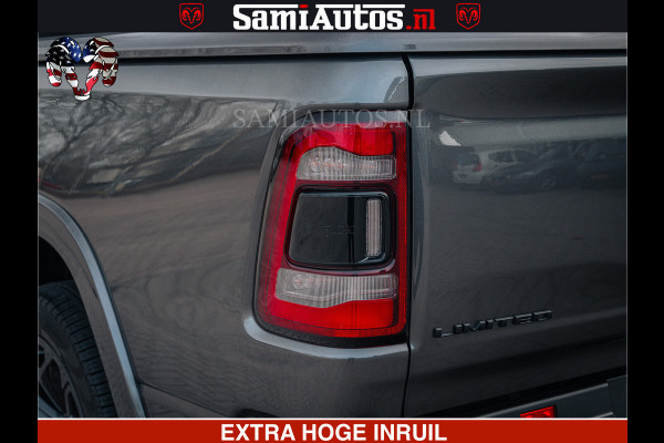 Dodge Ram 1500 LIMITED SPORT | 5.7 V8 HEMI 402PK | MEEST VOLLE LIMITED | PRACHTIGE KLEUR GRANITE CRYSTAL PEARL | CREW CAB | DUBBELE CABINE DC 5 PERSOONS | CREW CAB 5 PERSOONS | DUBBELE CABINE DC | MEEST ROYALE EN COMFORTABELE BEDRIJFSAUTO | HEAD-UP | LUCHTVERING | RONDOM CAMERA | MWK KLEP | PANORAMA DAK |