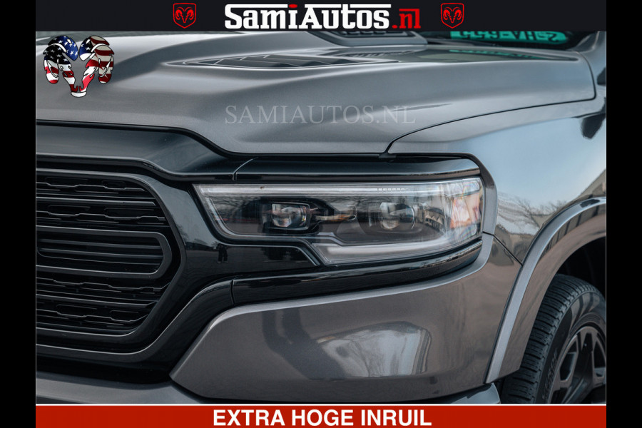 Dodge Ram 1500 LIMITED SPORT | 5.7 V8 HEMI 402PK | MEEST VOLLE LIMITED | PRACHTIGE KLEUR GRANITE CRYSTAL PEARL | CREW CAB | DUBBELE CABINE DC 5 PERSOONS | CREW CAB 5 PERSOONS | DUBBELE CABINE DC | MEEST ROYALE EN COMFORTABELE BEDRIJFSAUTO | HEAD-UP | LUCHTVERING | RONDOM CAMERA | MWK KLEP | PANORAMA DAK |