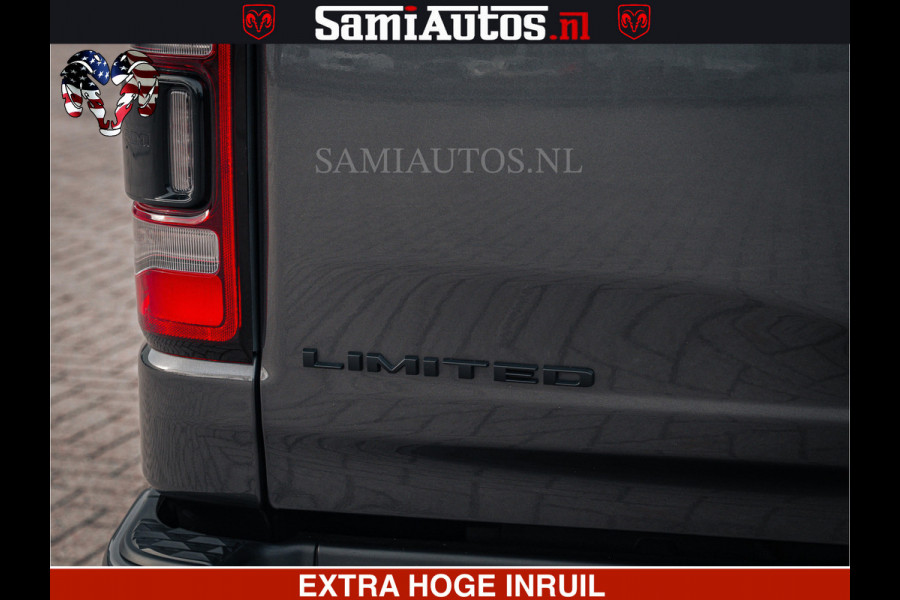 Dodge Ram 1500 LIMITED SPORT | 5.7 V8 HEMI 402PK | MEEST VOLLE LIMITED | PRACHTIGE KLEUR GRANITE CRYSTAL PEARL | CREW CAB | DUBBELE CABINE DC 5 PERSOONS | CREW CAB 5 PERSOONS | DUBBELE CABINE DC | MEEST ROYALE EN COMFORTABELE BEDRIJFSAUTO | HEAD-UP | LUCHTVERING | RONDOM CAMERA | MWK KLEP | PANORAMA DAK |