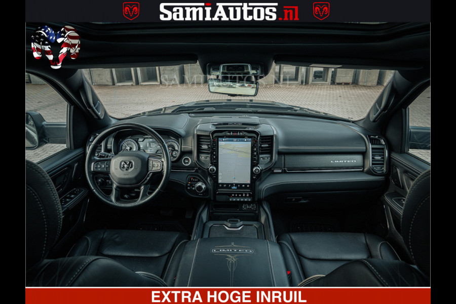 Dodge Ram 1500 LIMITED SPORT | 5.7 V8 HEMI 402PK | MEEST VOLLE LIMITED | PRACHTIGE KLEUR GRANITE CRYSTAL PEARL | CREW CAB | DUBBELE CABINE DC 5 PERSOONS | CREW CAB 5 PERSOONS | DUBBELE CABINE DC | MEEST ROYALE EN COMFORTABELE BEDRIJFSAUTO | HEAD-UP | LUCHTVERING | RONDOM CAMERA | MWK KLEP | PANORAMA DAK |