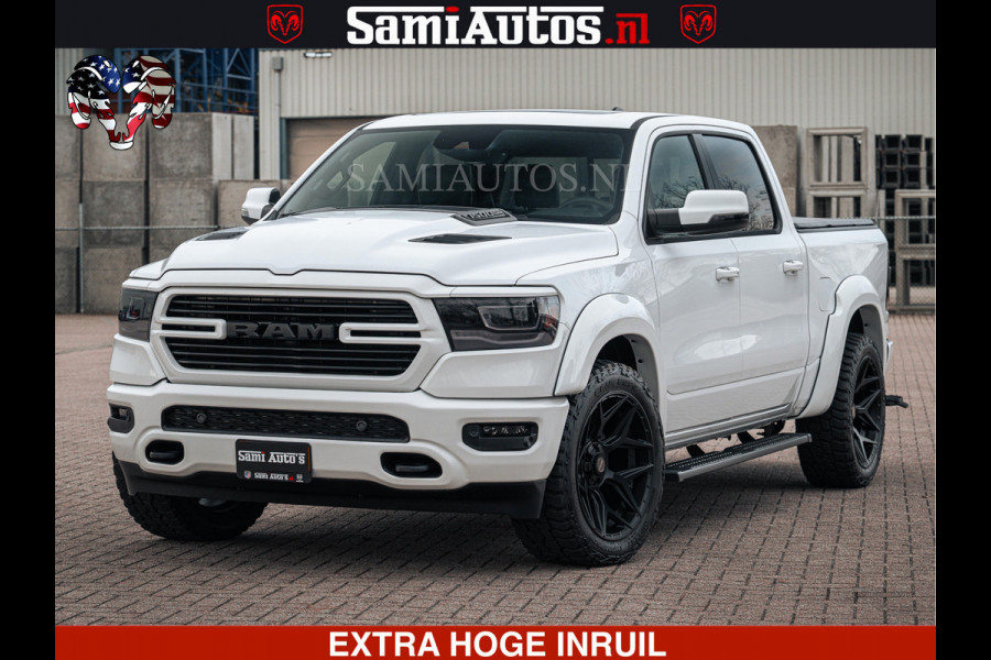 Dodge Ram V8 5.7 402PK | LARAMIE SPORT | Krachtige Hemi | Panorama Dak | 12' Scherm | LPG | Comfortabele Dubbele Cabine met Royale 5 Zitplaatsen | NIEUW EN BPM vrij | Nu Leverbaar uit Voorraad | Nr 2529 - 1277 |