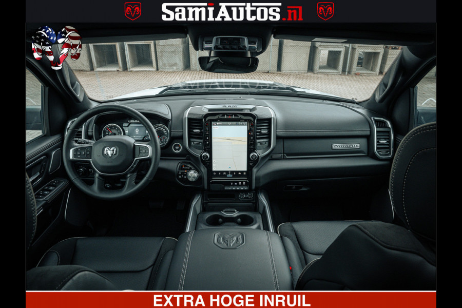 Dodge Ram V8 5.7 402PK | LARAMIE SPORT | Krachtige Hemi | Panorama Dak | 12' Scherm | LPG | Comfortabele Dubbele Cabine met Royale 5 Zitplaatsen | NIEUW EN BPM vrij | Nu Leverbaar uit Voorraad | Nr 2529 - 1277 |