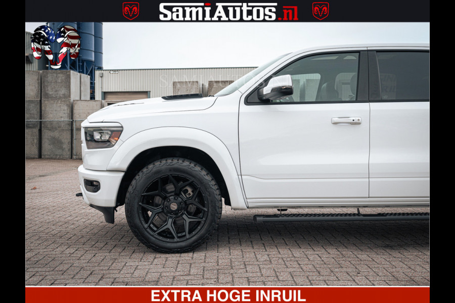 Dodge Ram V8 5.7 402PK | LARAMIE SPORT | Krachtige Hemi | Panorama Dak | 12' Scherm | LPG | Comfortabele Dubbele Cabine met Royale 5 Zitplaatsen | NIEUW EN BPM vrij | Nu Leverbaar uit Voorraad | Nr 2529 - 1277 |