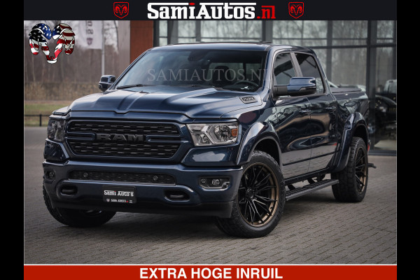 Dodge Ram SPORT | 5.7 V8 4x4 HEMI | PANORAMA DAK | GROOTSCHEM 12 INCH | LPG | Patriot Blue CREW CAB | DUBBELE CABINE | 5 PERSOONS | DC | VOORRAAD NR 2560 - 3327