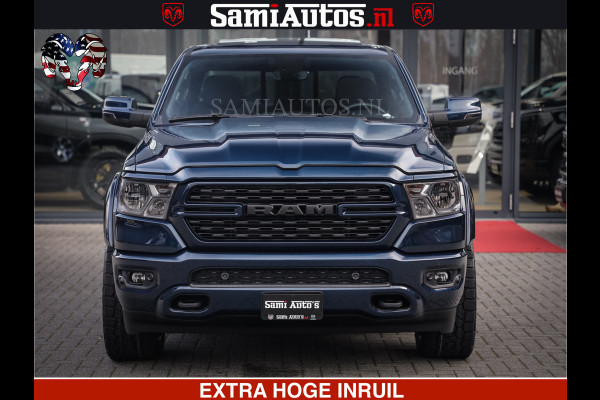 Dodge Ram SPORT | 5.7 V8 4x4 HEMI | PANORAMA DAK | GROOTSCHEM 12 INCH | LPG | Patriot Blue CREW CAB | DUBBELE CABINE | 5 PERSOONS | DC | VOORRAAD NR 2560 - 3327