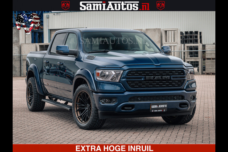 Dodge Ram SPORT | 5.7 V8 4x4 HEMI | PANORAMA DAK | GROOTSCHEM 12 INCH | LPG | Patriot Blue CREW CAB | DUBBELE CABINE | 5 PERSOONS | DC | VOORRAAD NR 2555 - 3325
