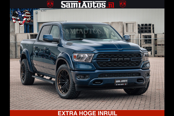Dodge Ram SPORT | 5.7 V8 4x4 HEMI | PANORAMA DAK | GROOTSCHEM 12 INCH | LPG | Patriot Blue CREW CAB | DUBBELE CABINE | 5 PERSOONS | DC | VOORRAAD NR 2555 - 3325