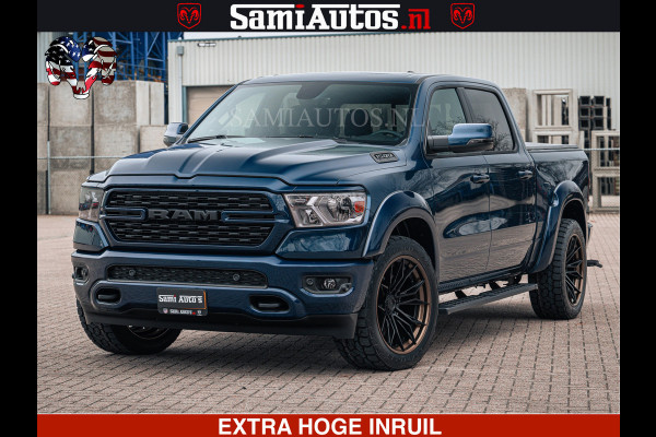 Dodge Ram SPORT | 5.7 V8 4x4 HEMI | PANORAMA DAK | GROOTSCHEM 12 INCH | LPG | Patriot Blue CREW CAB | DUBBELE CABINE | 5 PERSOONS | DC | VOORRAAD NR 2555 - 3325