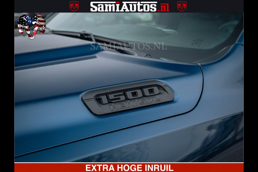 Dodge Ram SPORT | 5.7 V8 4x4 HEMI | PANORAMA DAK | GROOTSCHEM 12 INCH | LPG | Patriot Blue CREW CAB | DUBBELE CABINE | 5 PERSOONS | DC | VOORRAAD NR 2555 - 3325
