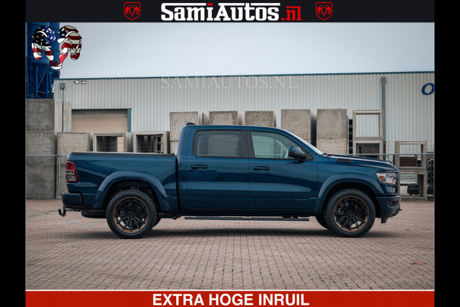 Dodge Ram SPORT | 5.7 V8 4x4 HEMI | PANORAMA DAK | GROOTSCHEM 12 INCH | LPG | Patriot Blue CREW CAB | DUBBELE CABINE | 5 PERSOONS | DC | VOORRAAD NR 2555 - 3325