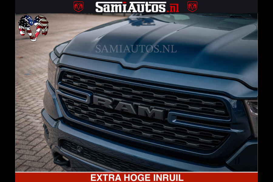 Dodge Ram SPORT | 5.7 V8 4x4 HEMI | PANORAMA DAK | GROOTSCHEM 12 INCH | LPG | Patriot Blue CREW CAB | DUBBELE CABINE | 5 PERSOONS | DC | VOORRAAD NR 2555 - 3325