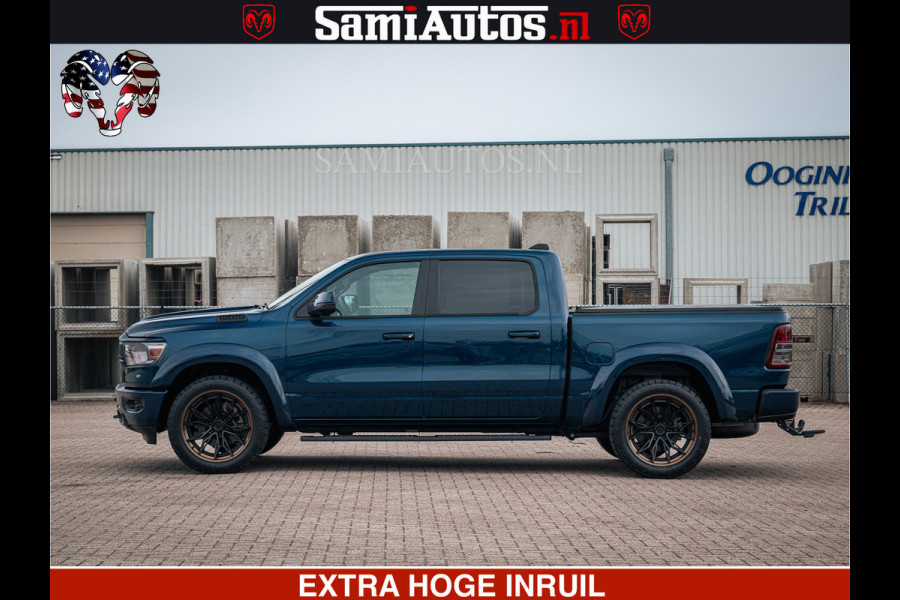 Dodge Ram SPORT | 5.7 V8 4x4 HEMI | PANORAMA DAK | GROOTSCHEM 12 INCH | LPG | Patriot Blue CREW CAB | DUBBELE CABINE | 5 PERSOONS | DC | VOORRAAD NR 2555 - 3325