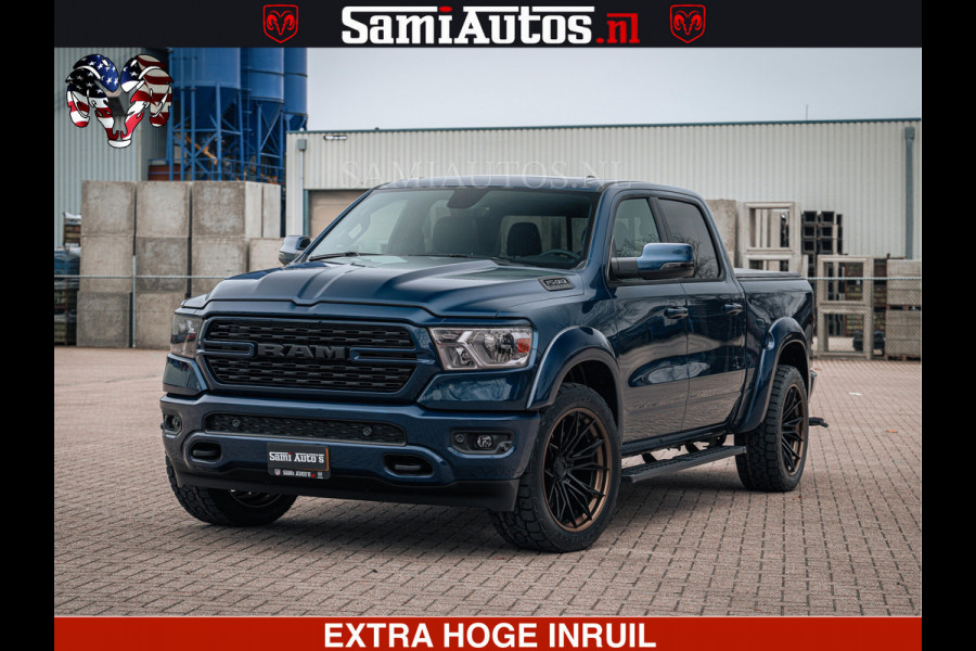 Dodge Ram SPORT | 5.7 V8 4x4 HEMI | PANORAMA DAK | GROOTSCHEM 12 INCH | LPG | Patriot Blue CREW CAB | DUBBELE CABINE | 5 PERSOONS | DC | VOORRAAD NR 2555 - 3325