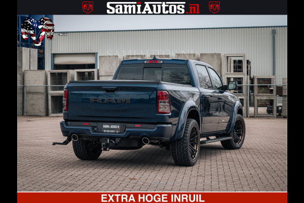 Dodge Ram SPORT | 5.7 V8 4x4 HEMI | PANORAMA DAK | GROOTSCHEM 12 INCH | LPG | Patriot Blue CREW CAB | DUBBELE CABINE | 5 PERSOONS | DC | VOORRAAD NR 2555 - 3325