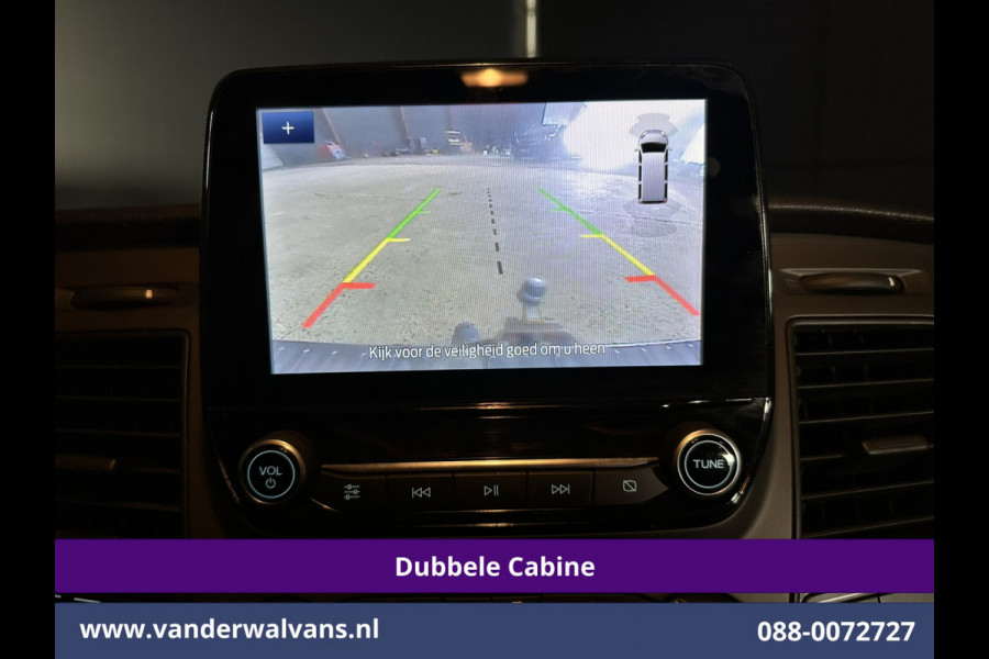 Ford Transit Custom 2.0 TDCI 170pk L2H1 Dubbele Cabine Euro6 Airco | 5-Zits | 2x Zijdeur | Camera | Navigatie | LED, Apple Carplay, Android Auto, Cruisecontrol, Verwarmde voorruit, Trekhaak, Parkeersensoren